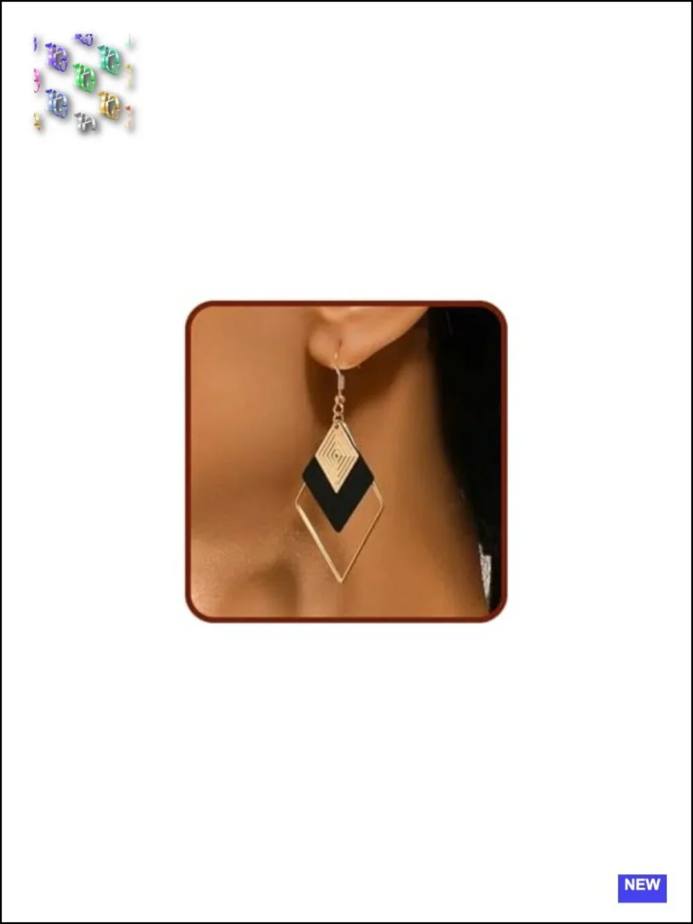 Bohemian Geometric Teardrop Layered Leaf Dangle Earrings Lightweight Gift